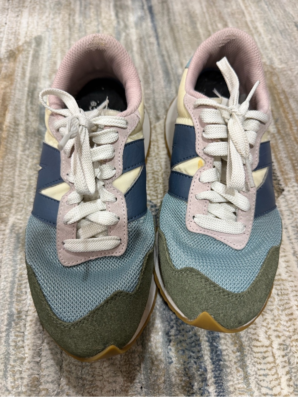 New Balance Kids Colorblock Sneakers - Blue, Pink & Green